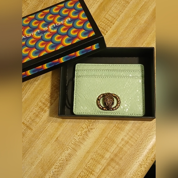 NWT IB Kurt Geiger Mint Green Card Holder - Picture 8 of 9
